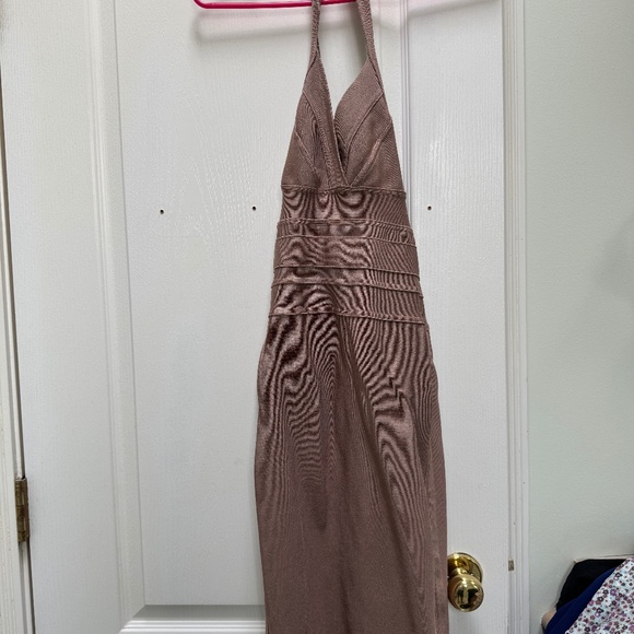 Babaton Sculpt Knit Backless Halter Dress - Picture 1 of 2